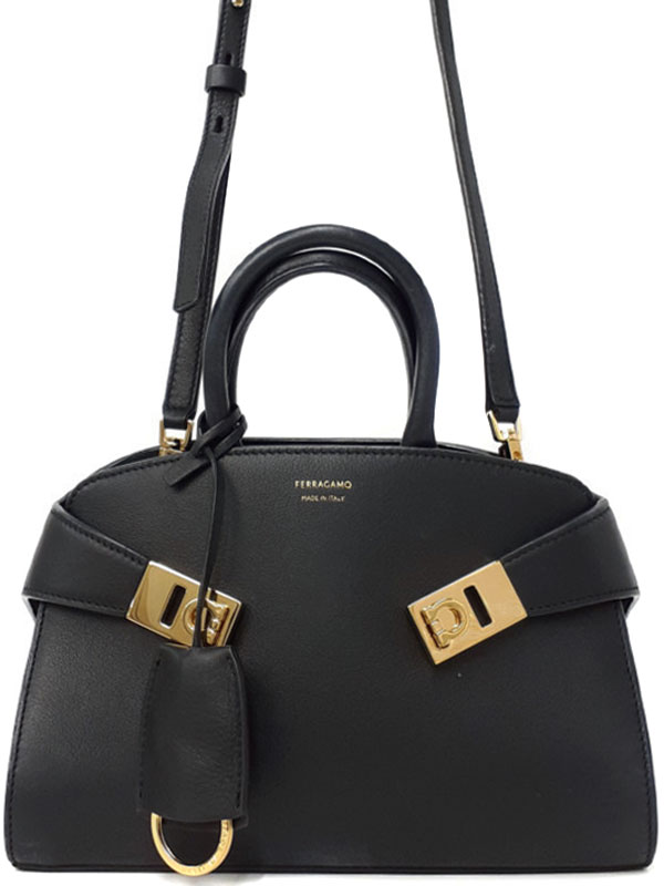 Salvatore Ferragamo】フェラガモ『Hug ガンチーニ 2WAYハンドバッグ