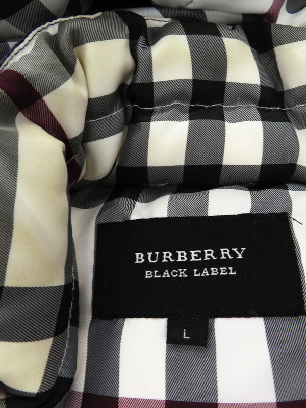 BURBERRY BLACK LABEL】【シルバーフォックスファー】バーバリー