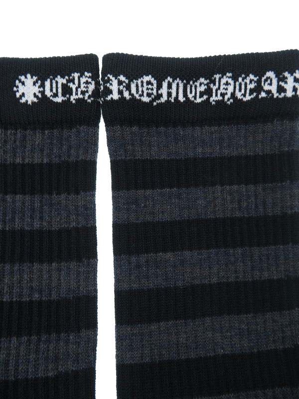 CHROME HEARTS】【ボーダー柄】【日本製】クロムハーツ『ソックス 3足