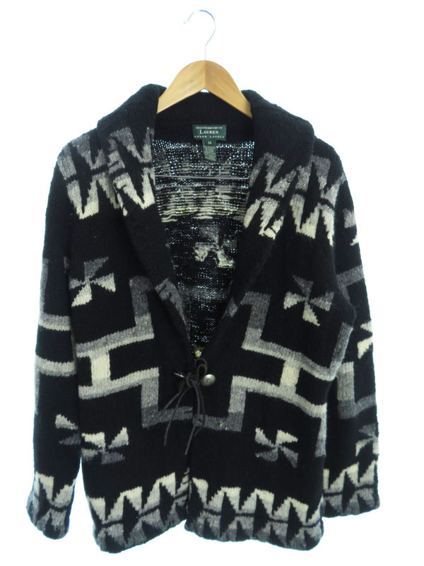 RALPH LAUREN】【メタルコンチョボタン】【ハンドニット】【ネイティブ