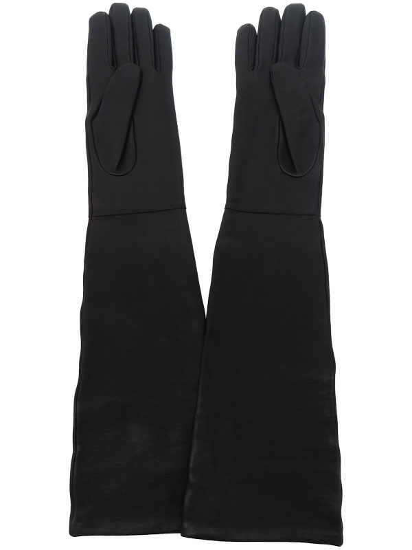 HERMES】【フランス製】エルメス『レザー ロンググローブ sizes7 1/2