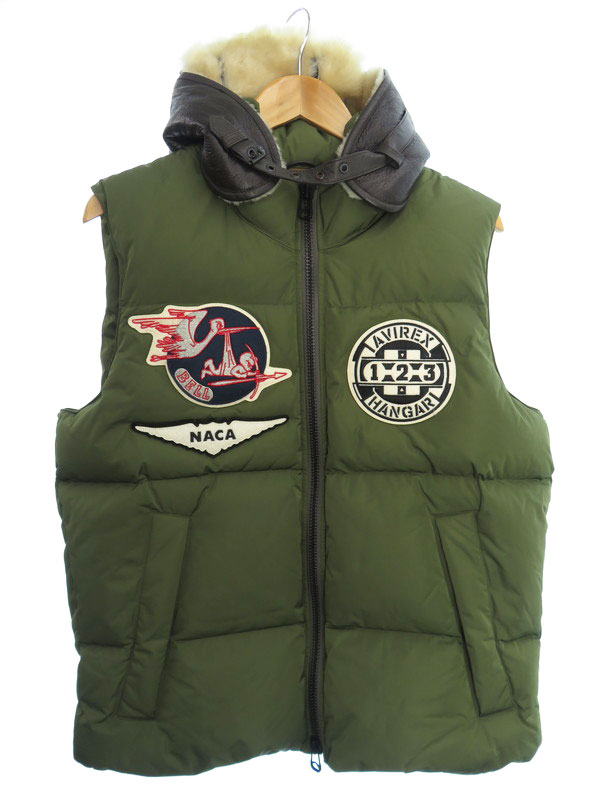 AVIREX】【STORM HOODIE VEST】アヴィレックス『ムートンフード付