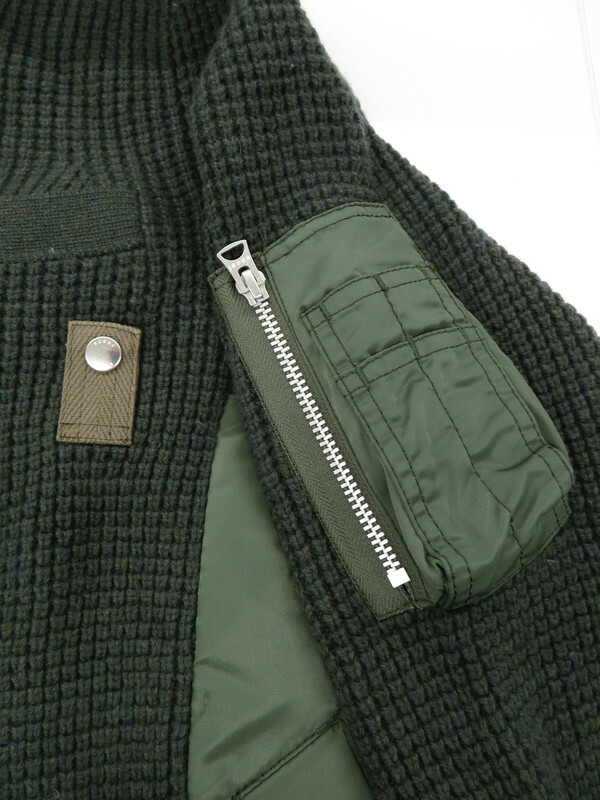 sacai】サカイ『MA-1 ニット プルオーバー size2』SCM-031 メンズ 長袖