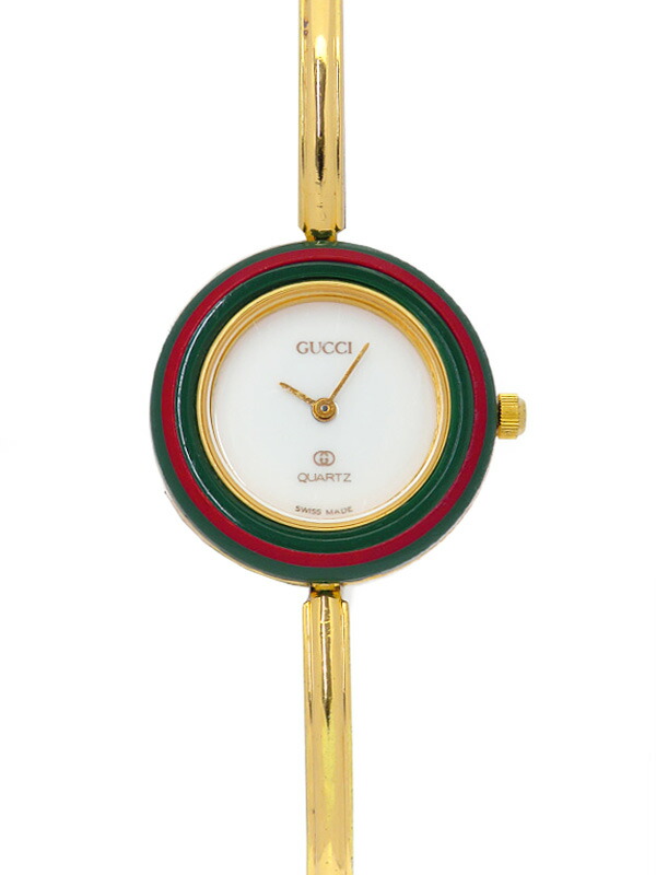 GUCCI】グッチ『チェンジベゼルウォッチ』1100-L レディース クォーツ