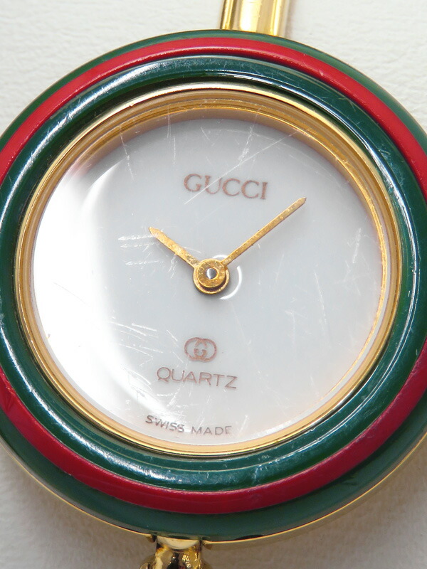 GUCCI】グッチ『チェンジベゼルウォッチ』1100-L レディース クォーツ