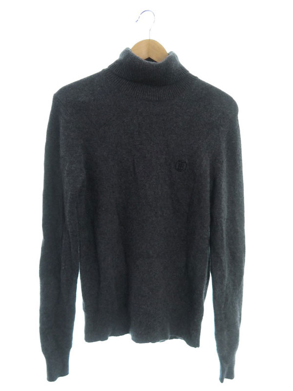 BURBERRY】バーバリー『ロゴ カシミヤ タートルネック長袖ニット