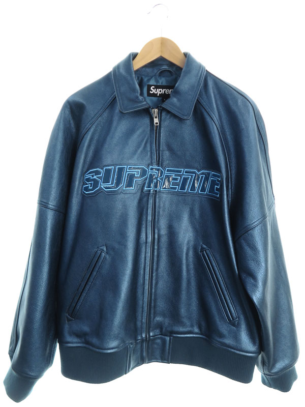 Supreme】シュプリーム『Silver Surfer Leather Varsity Jacket sizeL