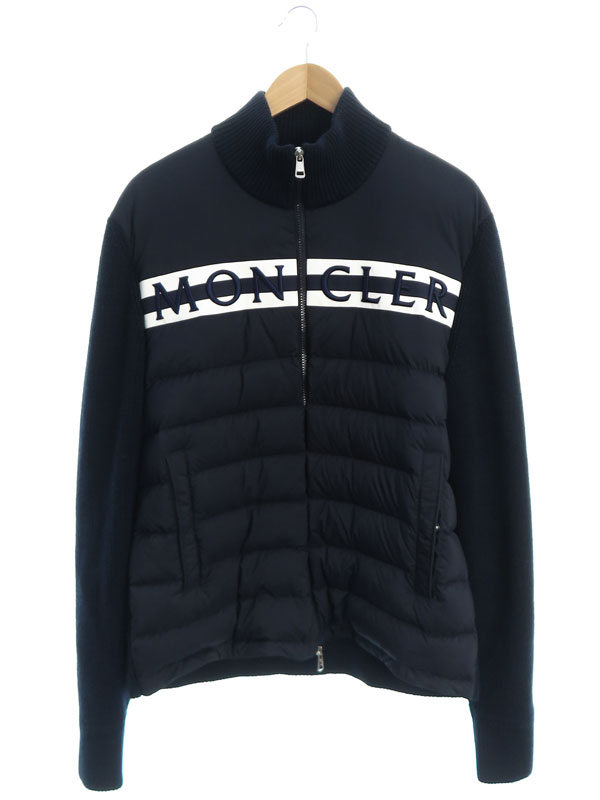 MONCLER】モンクレール『ニット切替 ダウンジャケット sizeXL
