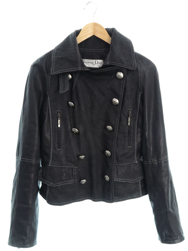 christian Dior】クリスチャンディオール『ガリアーノ期 レザー切替