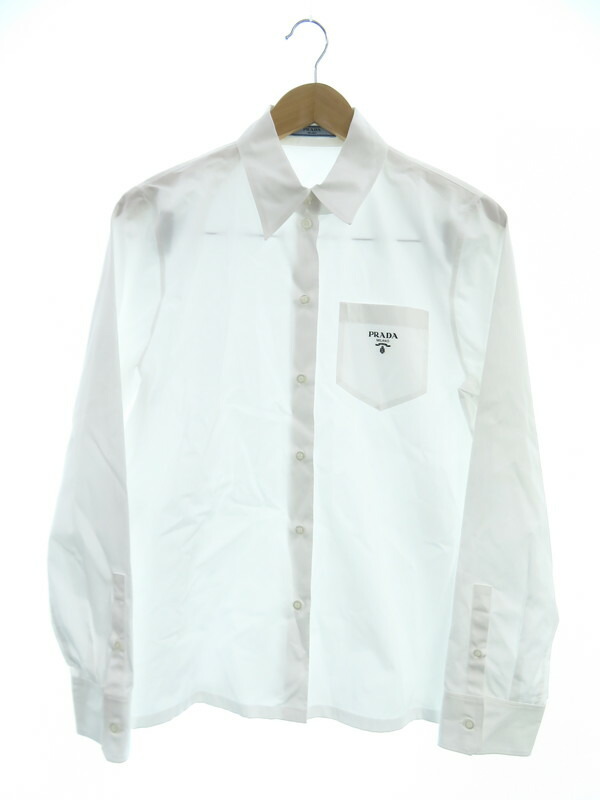 PRADA】プラダ『ロゴ 長袖シャツ size42』DNA929 S212 1ZJQ 2021