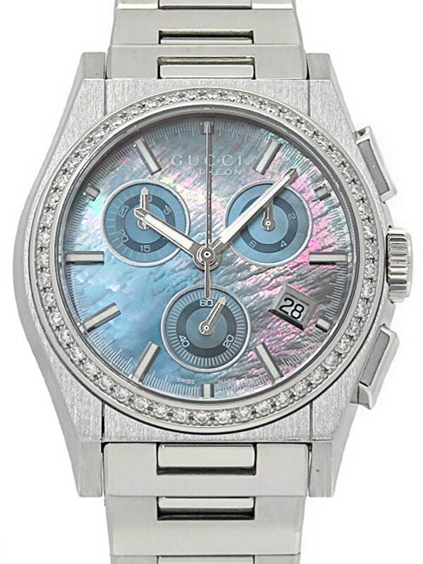 GUCCI】グッチ『パンテオン ベゼルダイヤ』YA115411 ボーイズ クォーツ