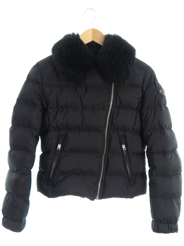 PRADA】プラダ『三角ロゴ トライアングルプレート ライダース ショート