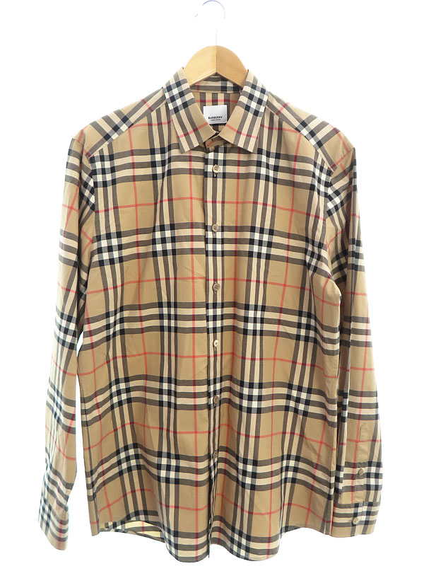 BURBERRY】バーバリー『チェック 長袖シャツ sizeL G』8020863 メンズ