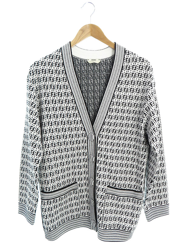 FENDI】フェンディ『FFロゴ ズッカ柄 カーディガン size36』FZC869