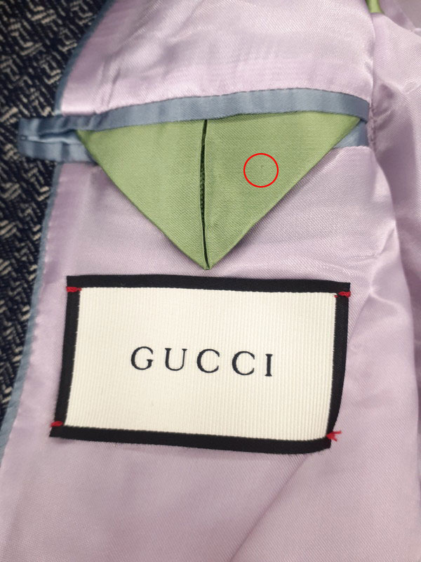 GUCCI グレーグリーンスーツジャケット 42U10 GUCCI グレーグリーン