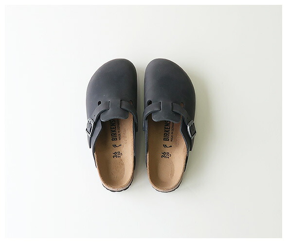 BIRKENSTOCK - Boston Oiled Leather - BLACK - WOMEN'S