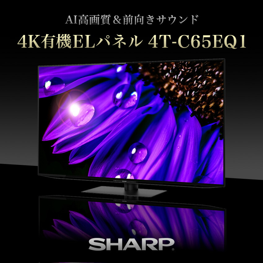 4T-C65EQ1 シャープ アクオス 4K 有機ELテレビ 65インチ 65型 - LIFE