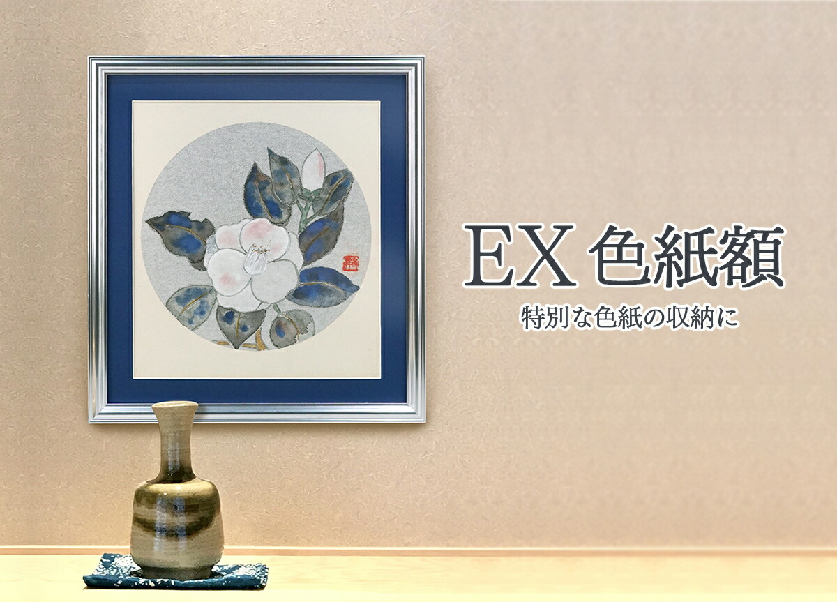 楽天市場】EX色紙額 カラーマット台紙付き ゴールド/シルバー 万丈