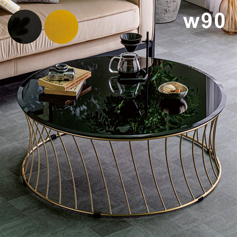 楽天市場】サイドテーブル 丸 ガラス 50センチ 丸テーブル ガラス