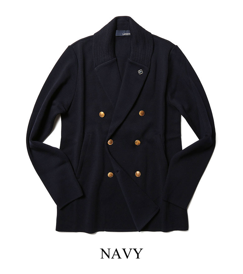 楽天市場】ラルディーニ ニットジャケット ダブル 金ボタン ショール