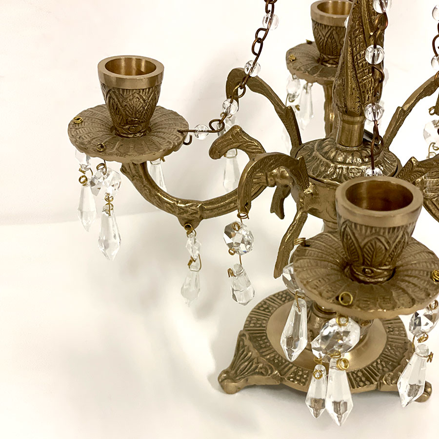 楽天市場】シャンデリア型キャンドルスタンド 真鍮 アンティーク調