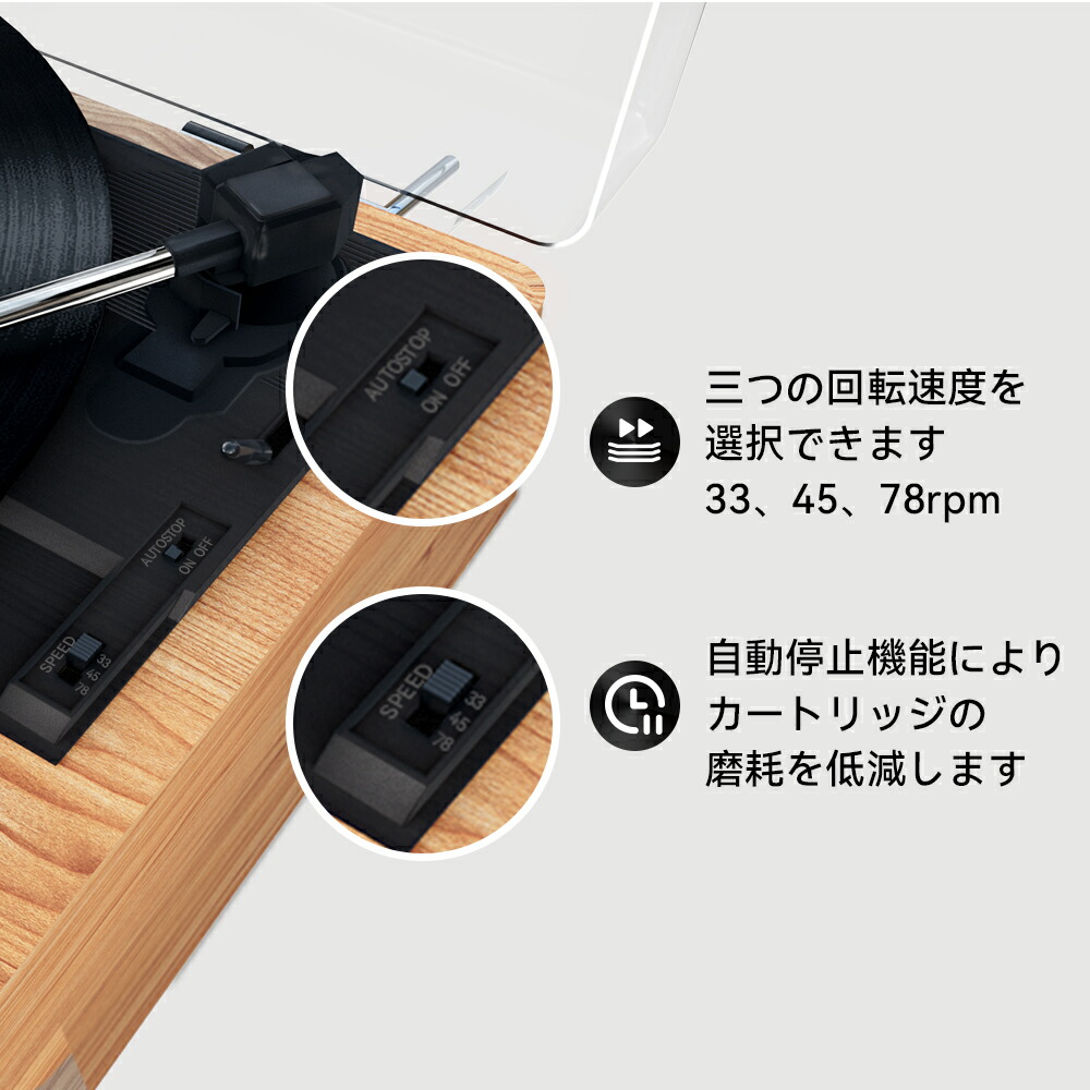 楽天市場】復古レコードプレーヤー 内蔵スピーカー、ブラックレコード