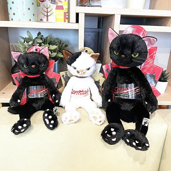 スクラッチ ぬいぐるみ MS スクラッチ 猫 ネコ インテリア ブラック