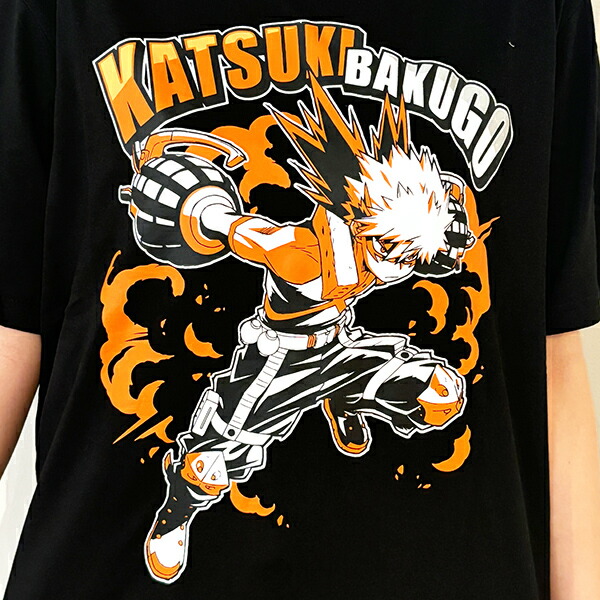 僕のヒーローアカデミア 爆豪 Tシャツ(ブラック) Mサイズ アパレル