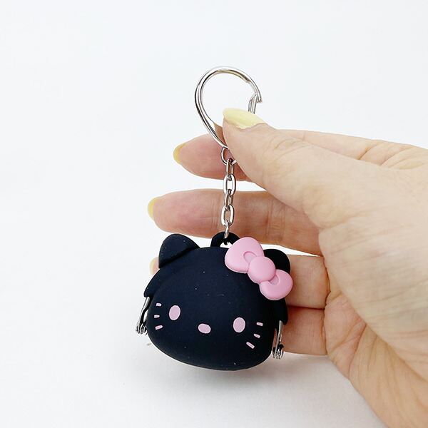 サンリオ ハローキティ ちっちゃいがまぐちキーリング ブラック