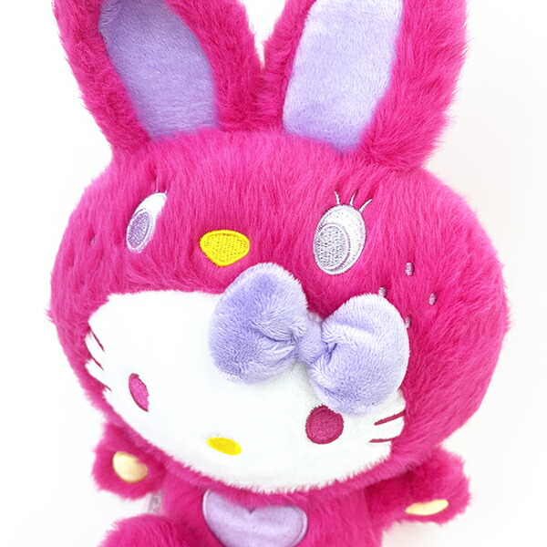 サンリオ ハローキティ ぬいぐるみ カラフルバニー S マジェンタ