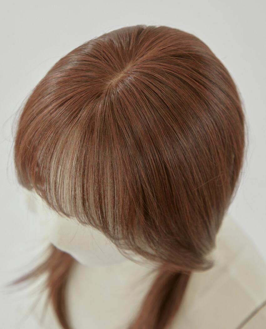 手植えトップカバー) リアルスキン シースルーバング ゆるふわカール