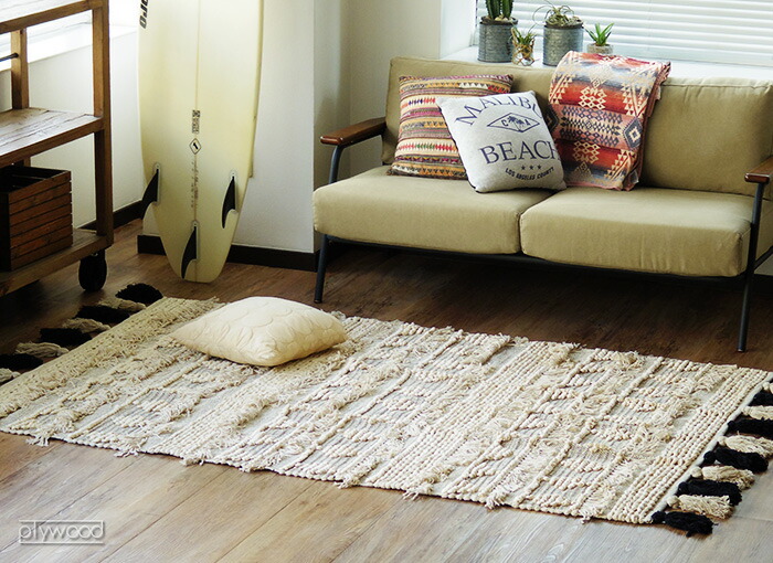 楽天市場】送料無料 ラグ 洗える おしゃれ amabro FLINGE RUG Living