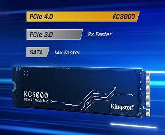 楽天市場】キングストン SSD KC3000シリーズ 4096GB PCIe 4.0 NVMe M.2