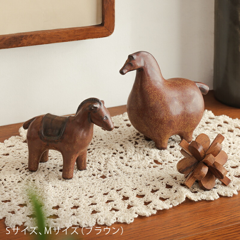 楽天市場】かしわ窯 動物 オブジェ Horse ホース 馬 Sサイズ 置物 雑貨