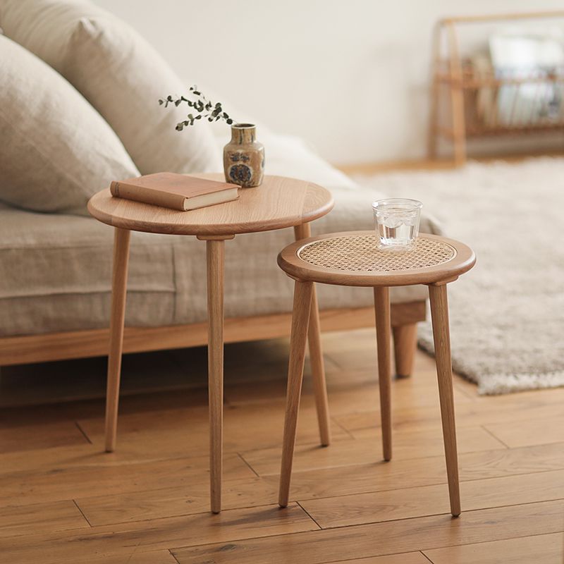 楽天市場】ネストテーブル RattanMix／NA 円形 ナチュラル 北欧 オーク