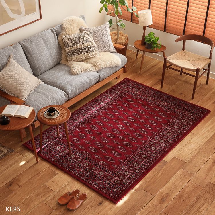 楽天市場】ラグ ラグマット トルコ産 クラシックレッド 133×195 長方形