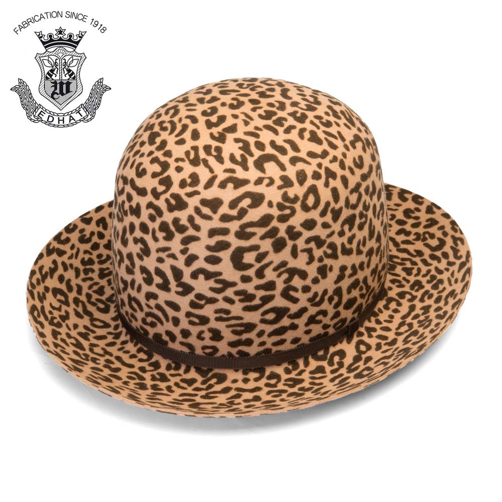 EDHAT(エドハット) ウール フェルト レオパード柄(ヒョウ柄) オープン