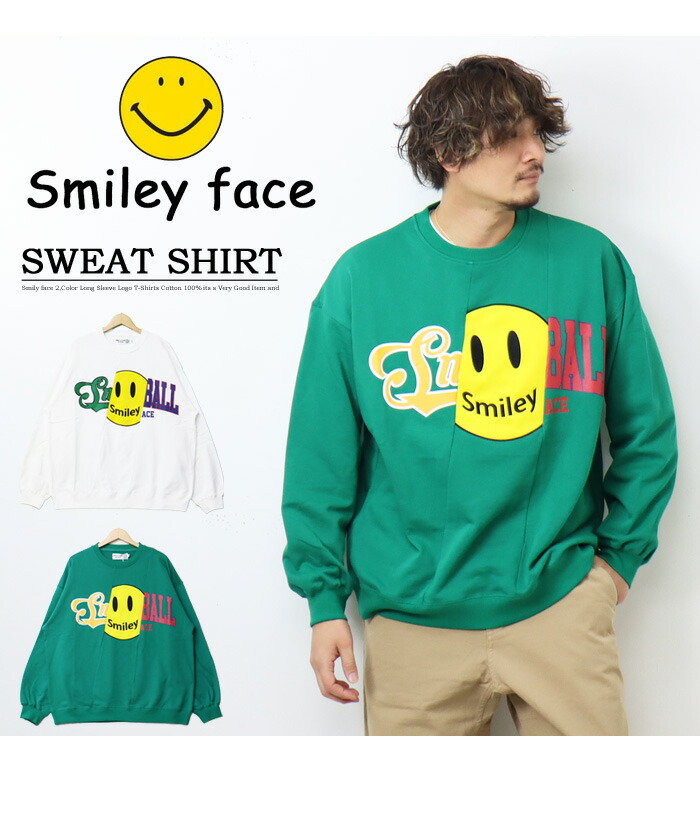 楽天市場】SMILEY FACE スマイリーフェイス リメイクトレーナー ビッグ