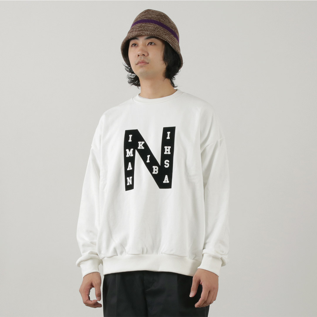 wake. sapporo MINNANO スウェット NAVY-WHI wake.sapporo MINNANO