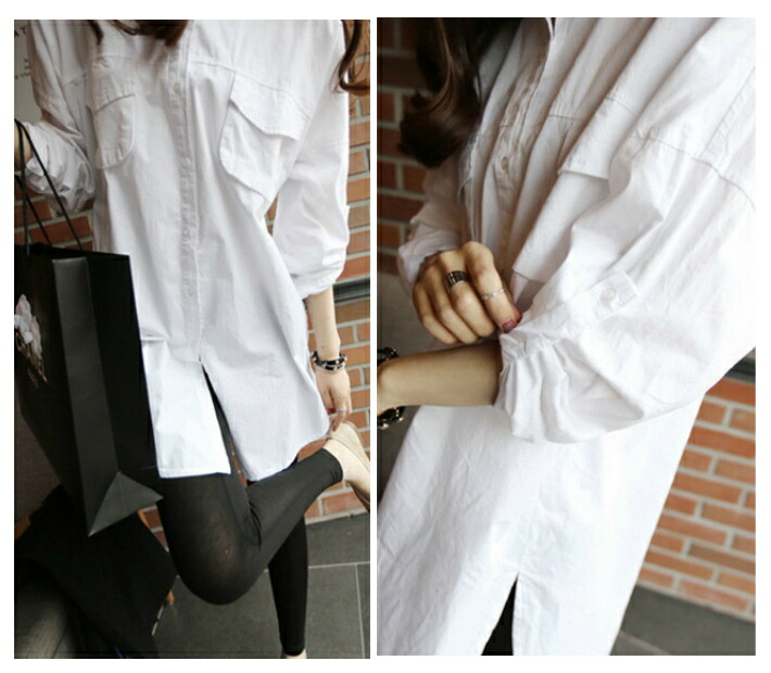 楽天市場】【お得クーポン】 オーバーサイズ カジュアル ロング シャツ