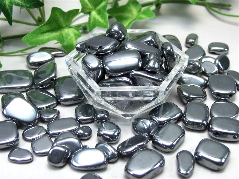 アウトレット テラヘルツ鉱石 さざれ石 100g 約7mm-31mm 穴開き つるん