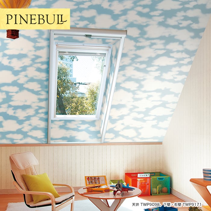 楽天市場】【壁紙】クロスのりなし トキワ パインブル ナチュラル 巾