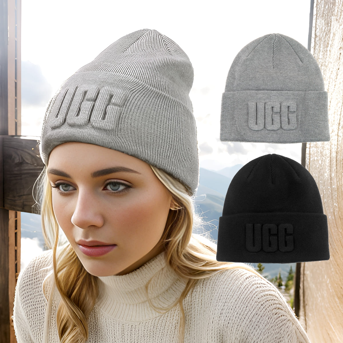 楽天市場】UGG アグ ニット帽 帽子 キャップ ニットキャップ 立体 3D