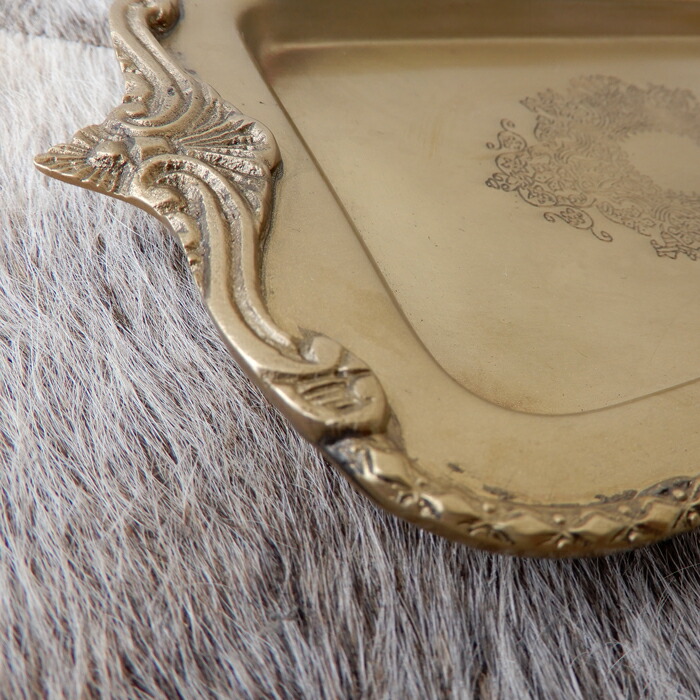 shinobu】アンティークトレイ50年代 船と女性 金属製 横浜 shinobu様