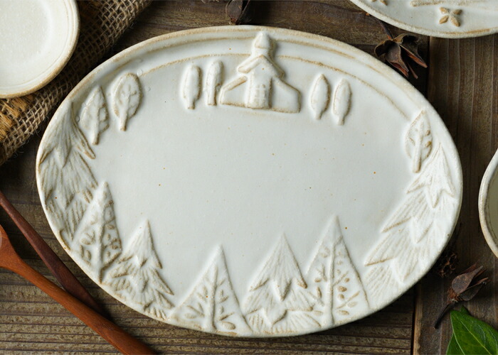 益子焼 注文の多い料理店 kinari わかさま陶芸 楕円皿 中皿 プレイドウ