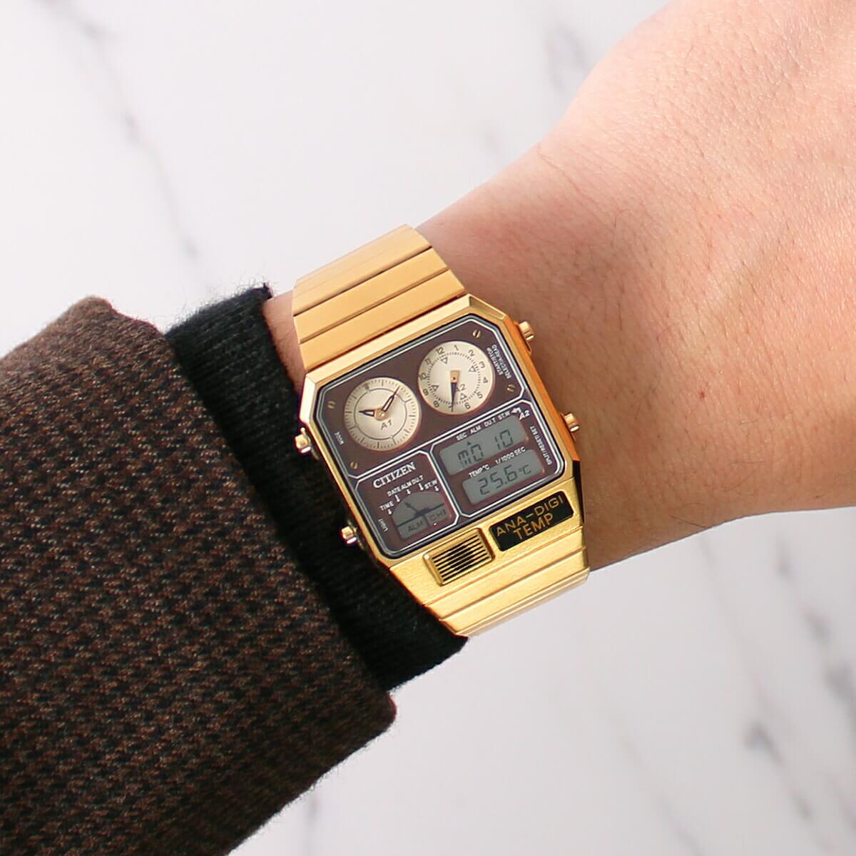 楽天市場】シチズン アナデジ テンプ 復刻 限定モデル 温度計 時計