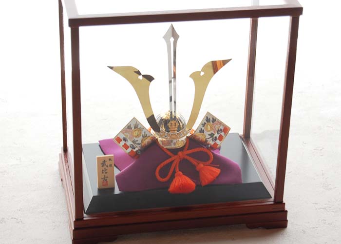 楽天市場】純銀 兜 3号(剣付) 五月人形 銀細工 関工芸 武比古