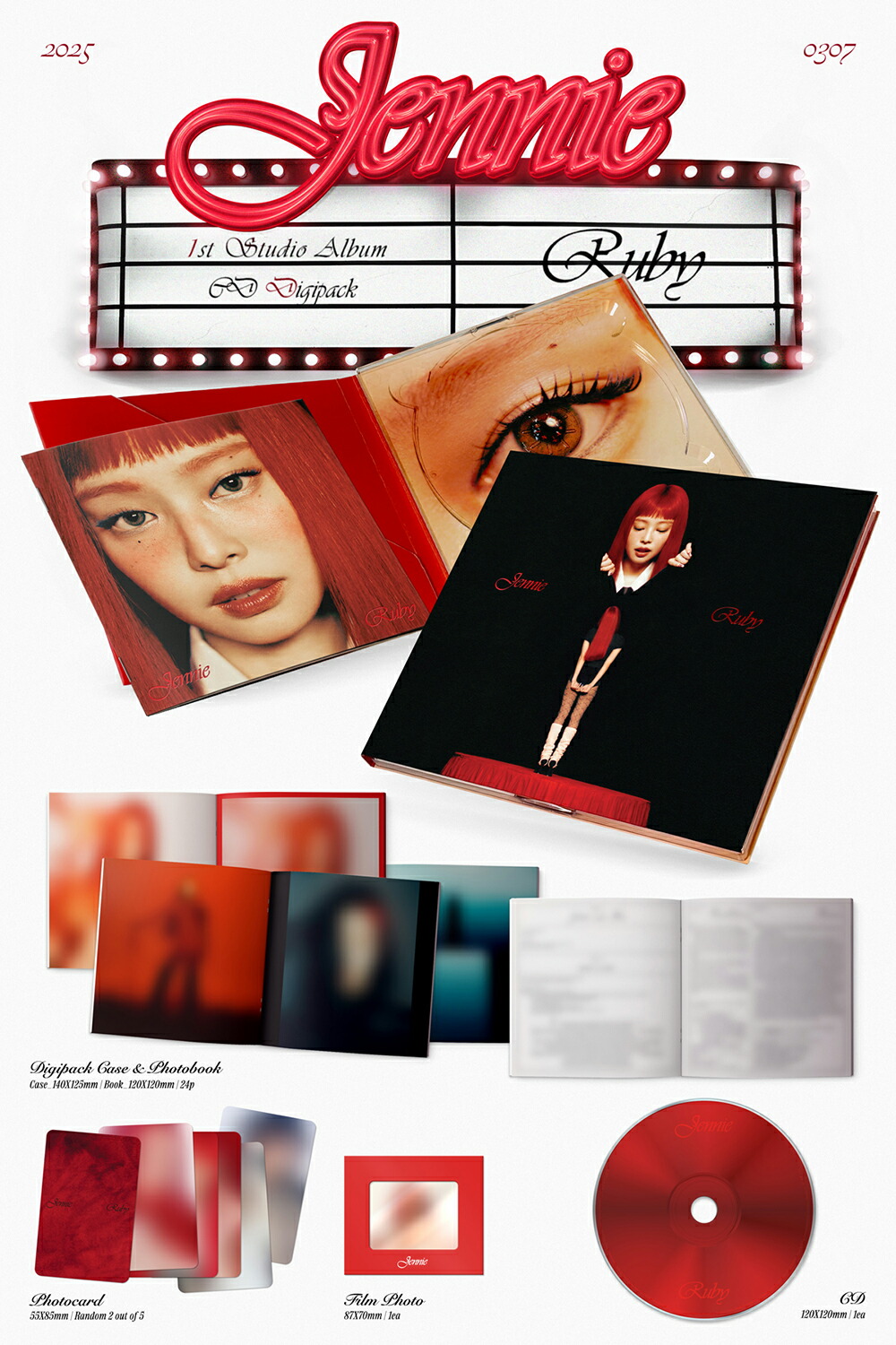 JENNIE ジェニー - Ruby / 1st Studio Album (CD Digipack)