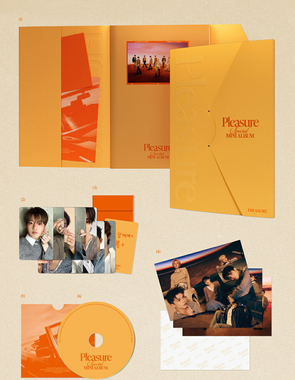 TREASURE - PLEASURE / SPECIAL MINI ALBUM ( YELLOW VER./ GREEN VER. )