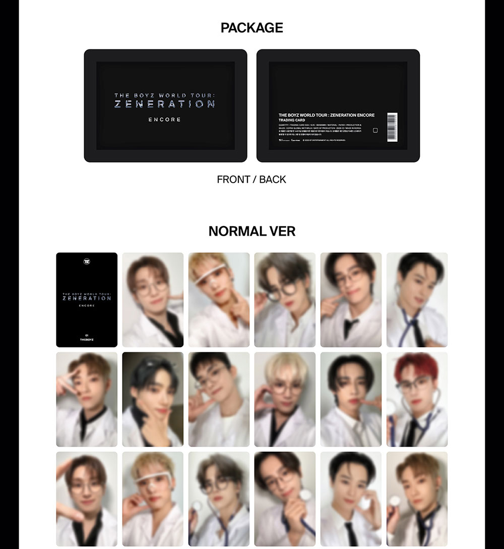 THE BOYZ TRADING CARD / THE BOYZ WORLD TOUR : ZENERATION ENCORE MD